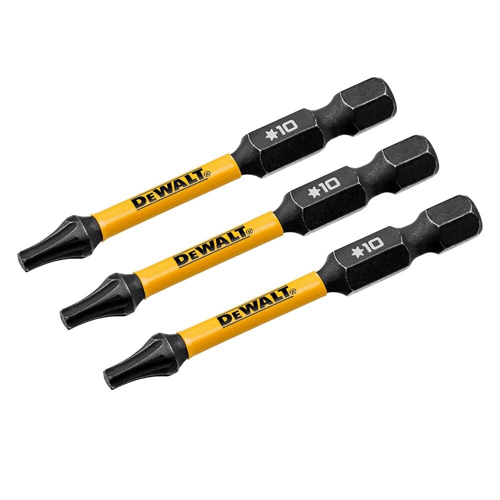 DeWalt DWAF2TX10IR3 T10 FLEXTORQ 1/4 x 2.25in Impact Driver Bits, 3-Pack - 3