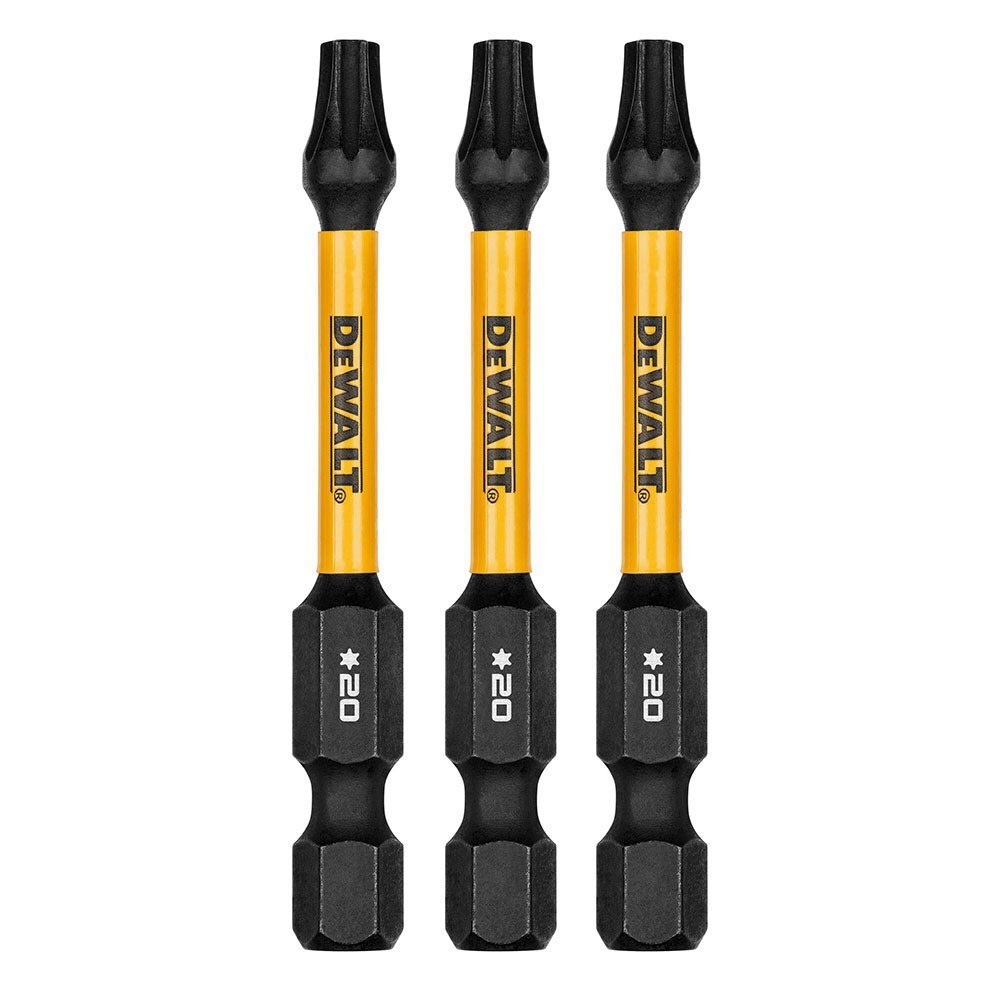 DeWalt DWAF2TX20IR3 T20 FLEXTORQ 1/4 x 2.25in Impact Driver Bits, 3-Pack