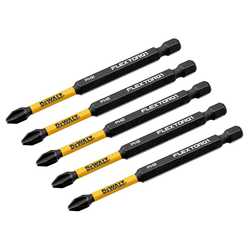 DeWalt DWAF3PH2IR5 PH2 FLEXTORQ 1/4 x 3-1/2in Impact Driver Bits, 5-Pack - 3