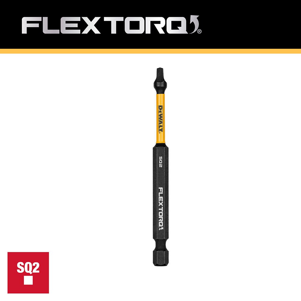 DeWalt DWAF3SQ2IR SQ2 FLEXTORQ 1Pc 1/4 x 3-1/2in Impact Driver Bit - 4