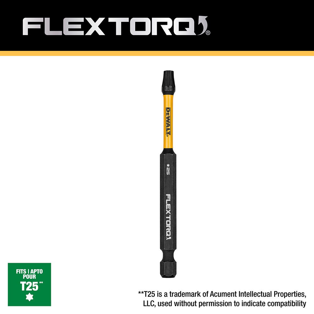 DeWalt DWAF3TX25IR T25 FLEXTORQ 1Pc 1/4 x 3-1/2in Impact Driver Bit - 4