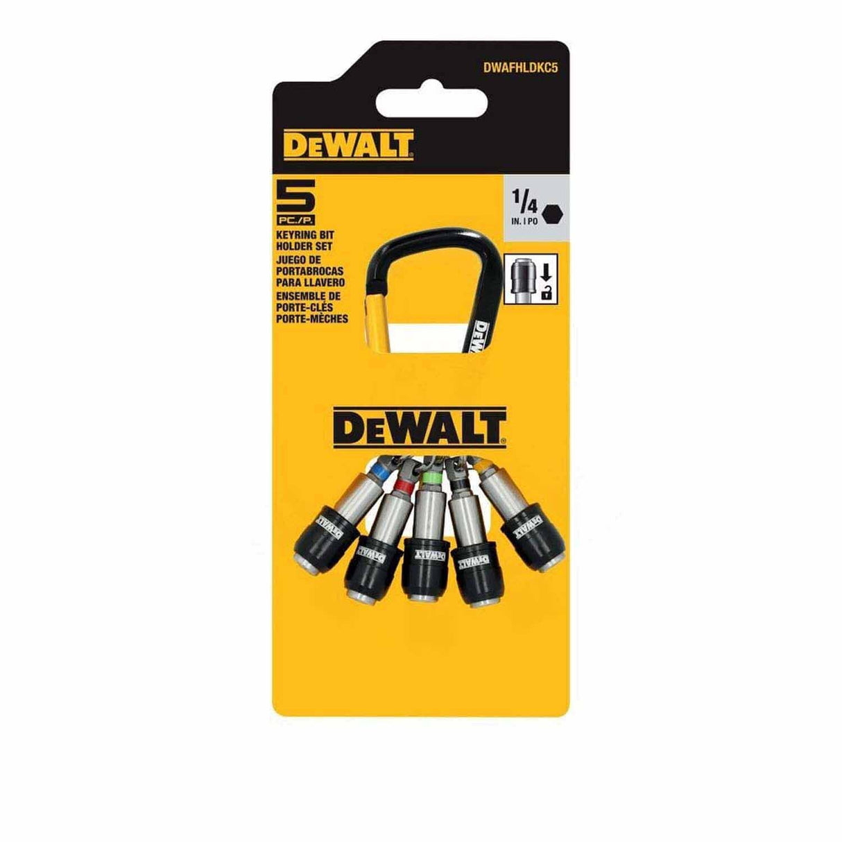 DeWalt DWAFHLDKC5 Keyring Bit Holder Set - 2