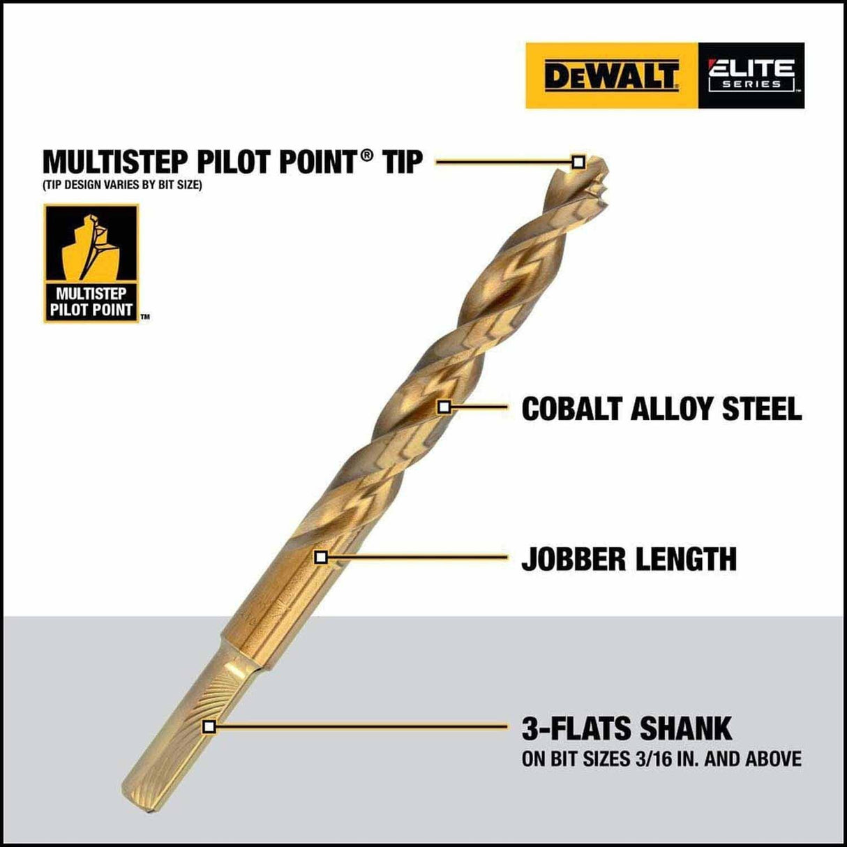 DeWalt DWAMDCE32 1/2 in ELITE SERIES Cobalt Drill Bit - 2