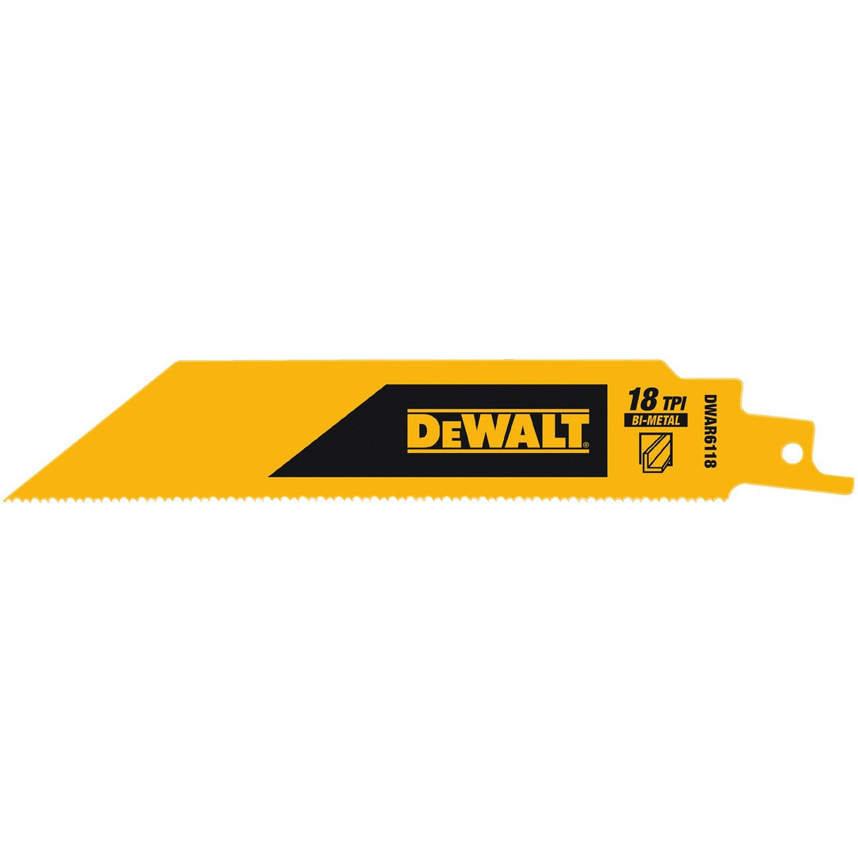 DeWalt DWAR6118 6"18TPI Reciprocating Saw Blade - 5 Pack