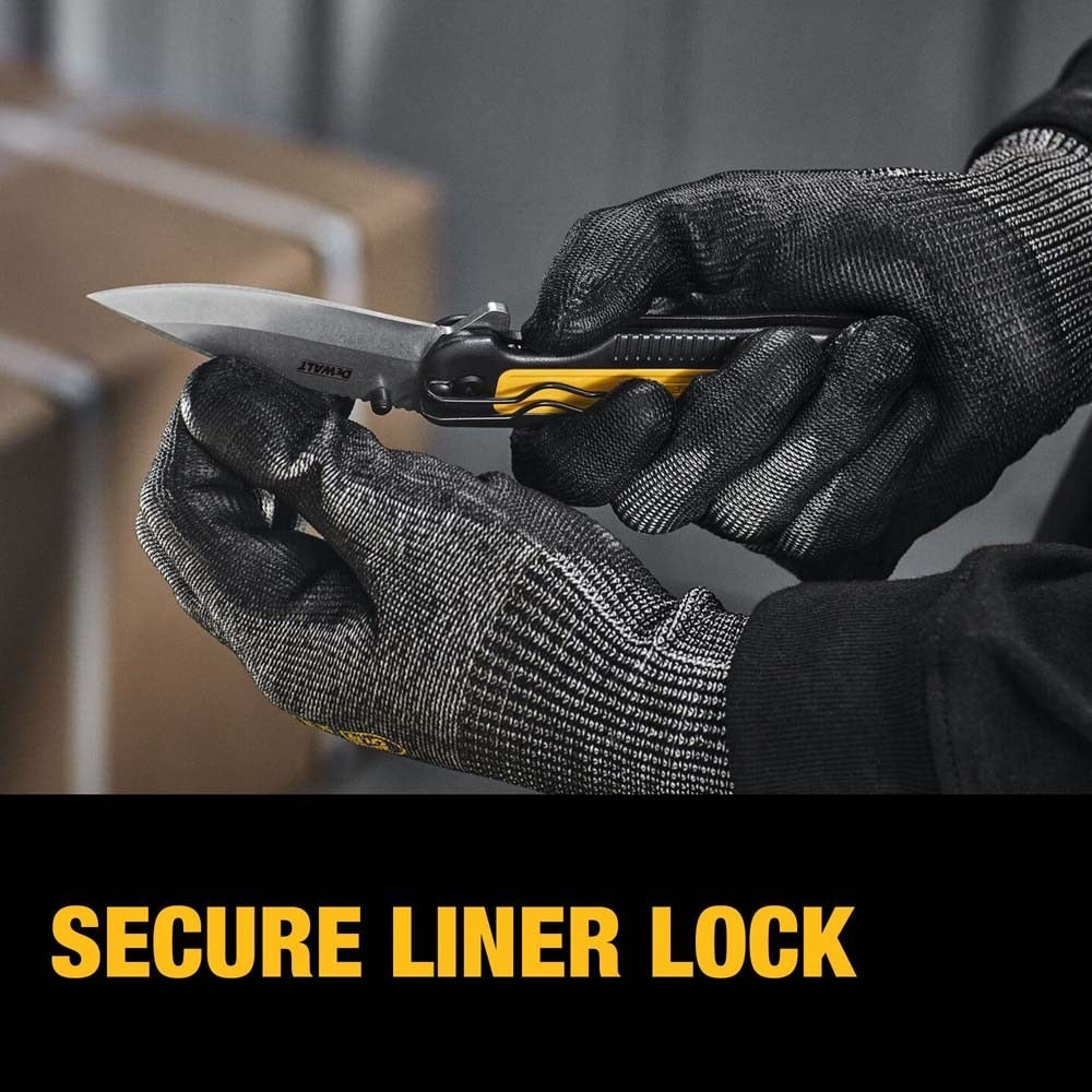 DeWalt DWHT10993 Drop Point Stainless Steel & Beveled Edge Blade Pocket Knife - 14