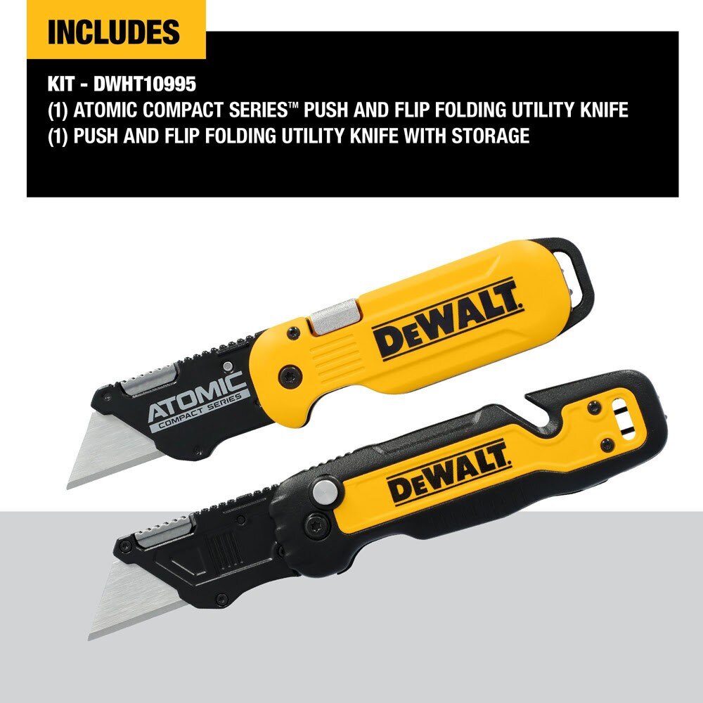 DeWalt DWHT10995 Push and Flip Folding Utility Knife Set - 2