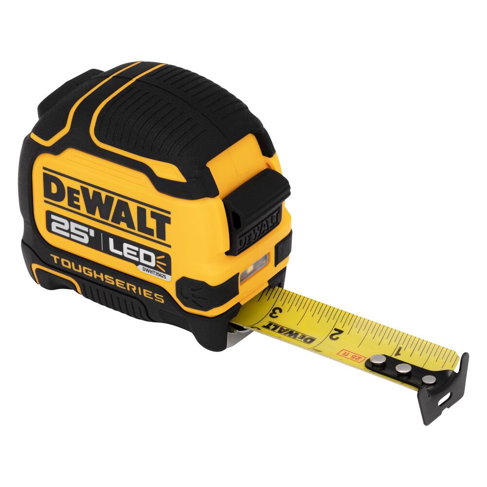 DeWalt DWHT35625S TOUGHSERIES 25' x 1-1/4" LED lighted Tape Measure , Micro USB Port - 5