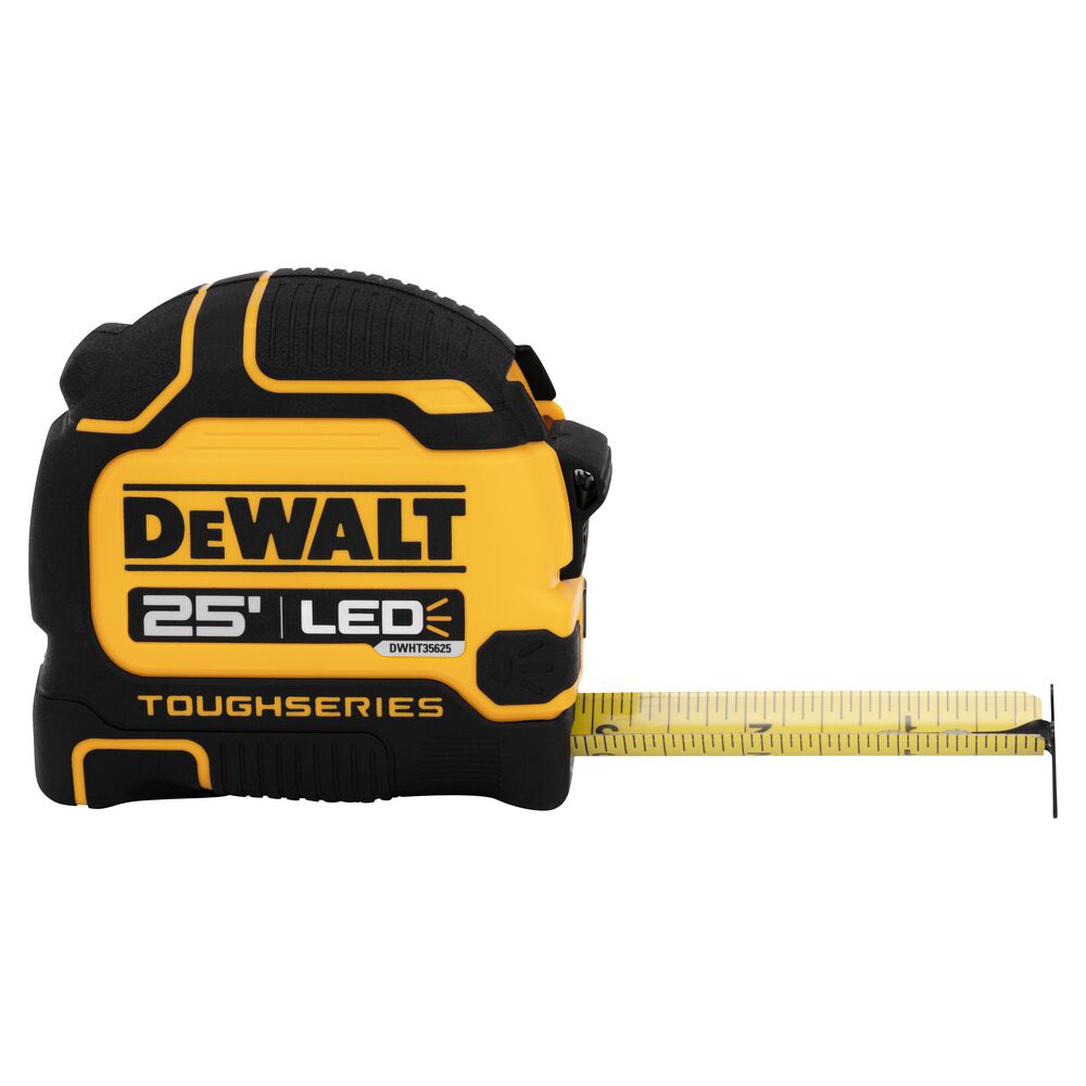 DeWalt DWHT35625S TOUGHSERIES 25' x 1-1/4" LED lighted Tape Measure , Micro USB Port - 6