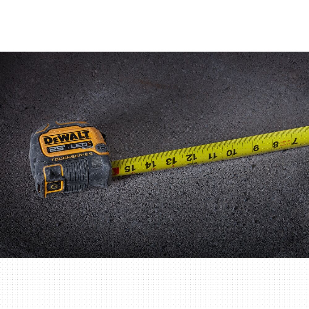 DeWalt DWHT35625S TOUGHSERIES 25' x 1-1/4" LED lighted Tape Measure , Micro USB Port - 10