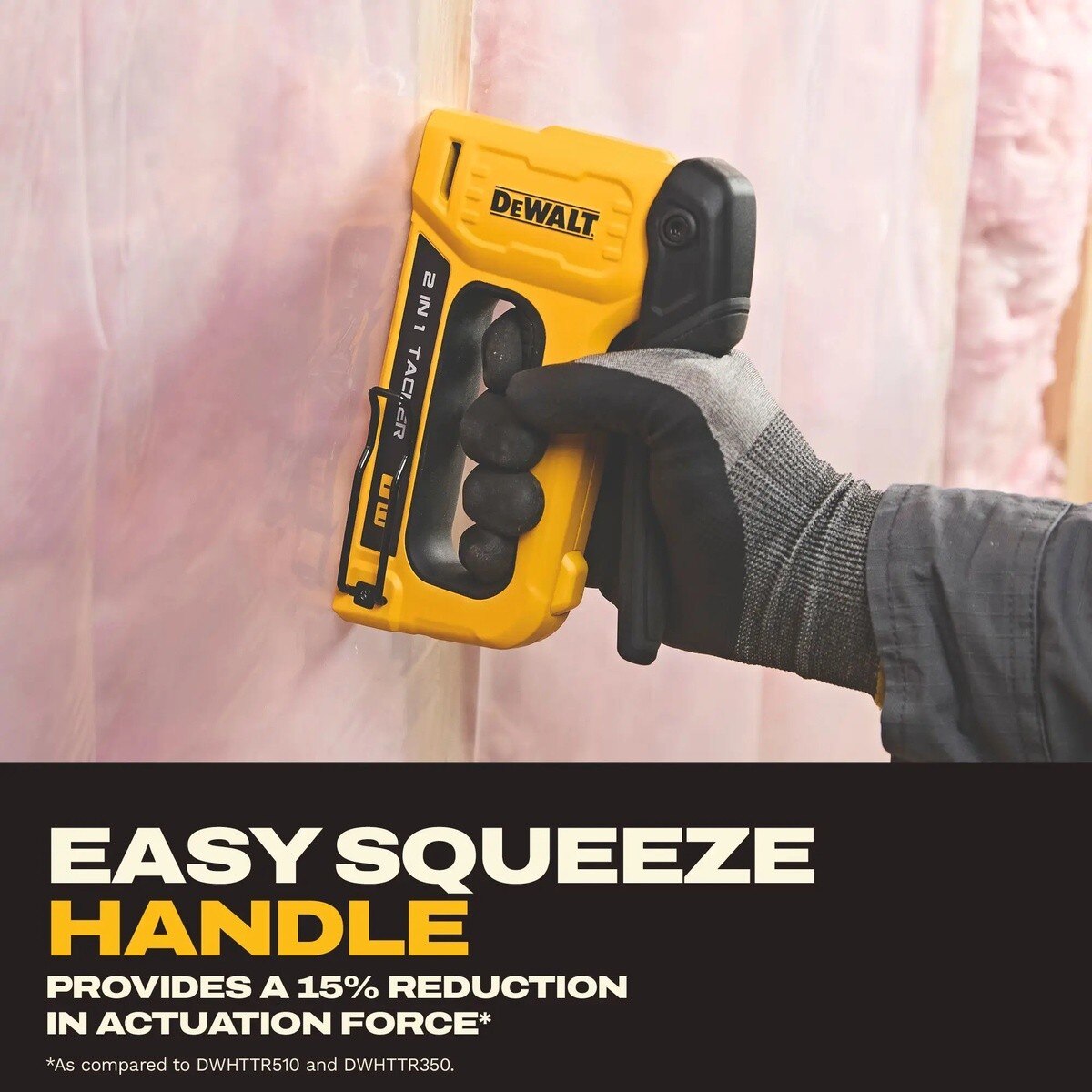 DeWalt DWHT70350 2-in-1 Manual Multi-Tacker Staple and Brad Nail Gun with Easy Squeeze Handle - 5