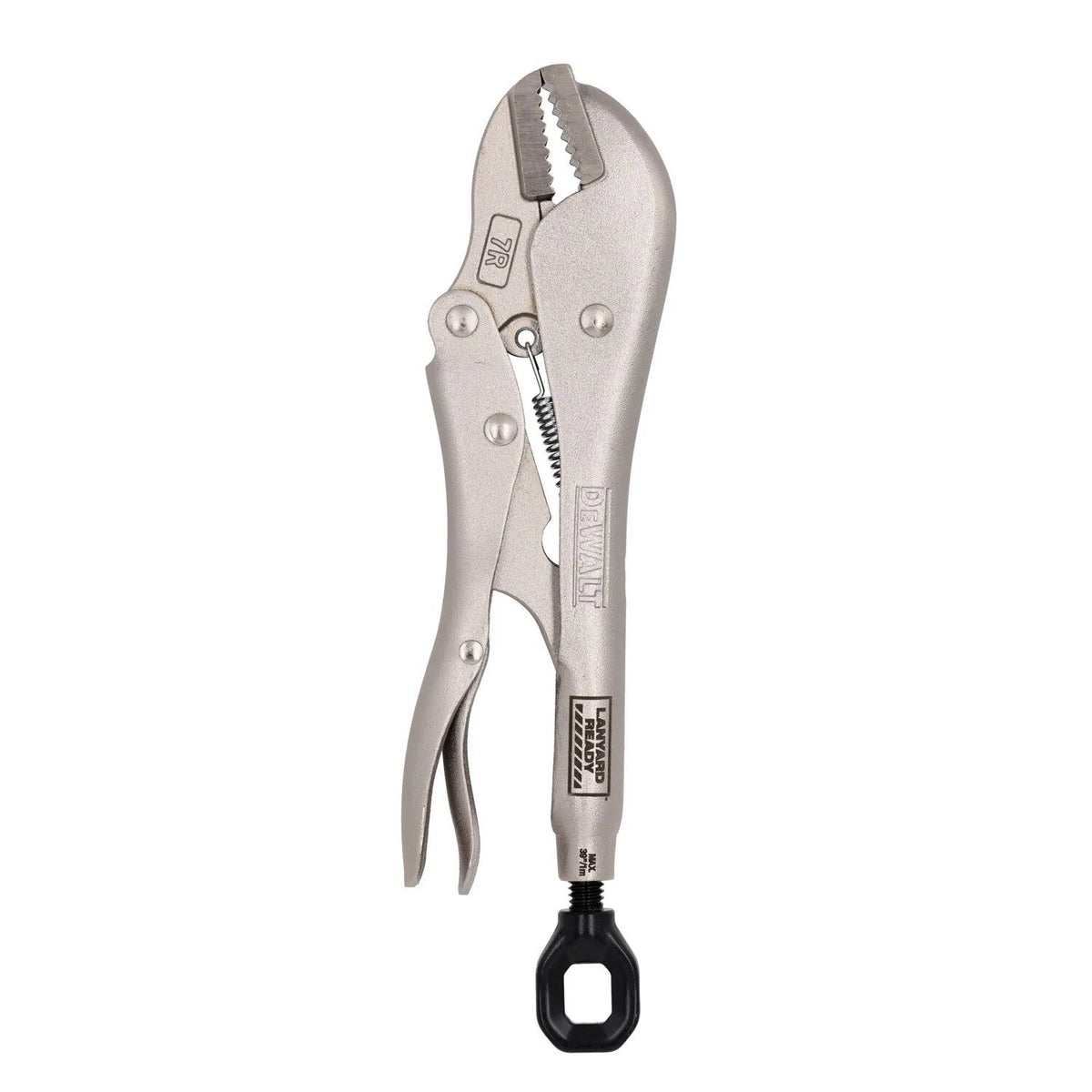 DeWalt DWHT7R 7" Straight Jaw Locking Plier with Lanyard Ready Adjustment Screw