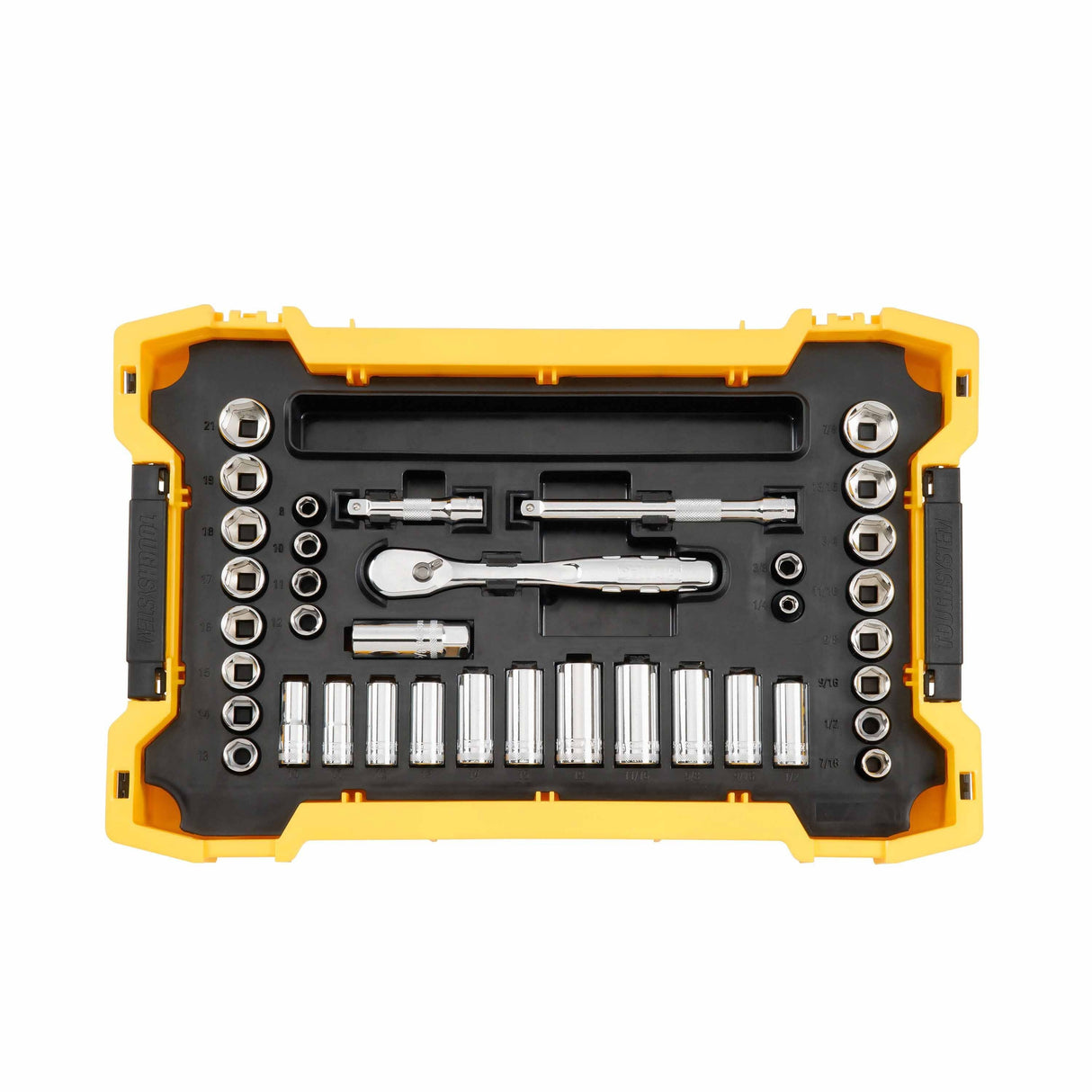 DeWalt DWMT45400 37 PC. 3/8 IN. Drive Socket Set With TOUGHSYSTEM® 2.0 Tray and Lid