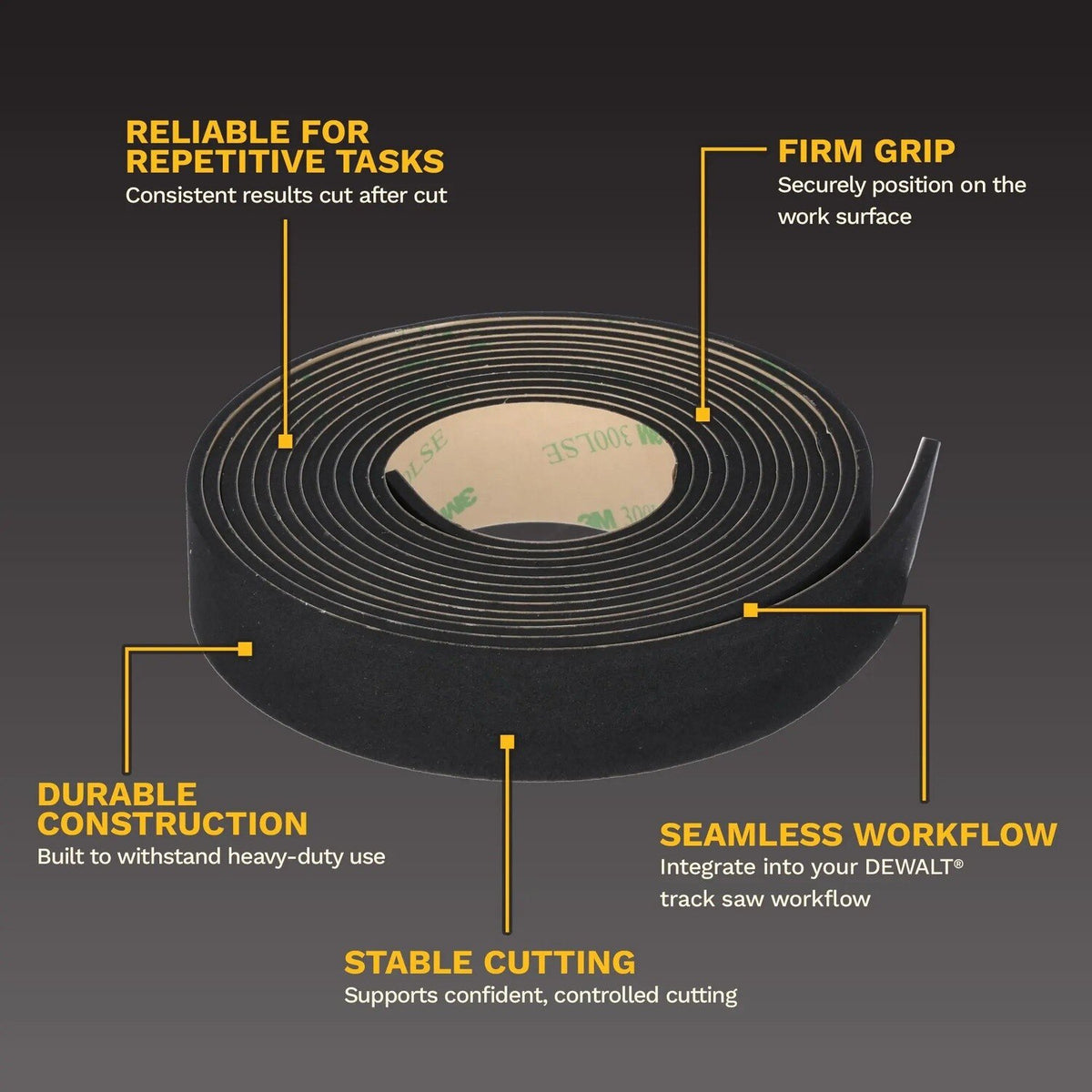 DeWalt DWS5052 High Friction Strip for Track Saws and Rails - 2