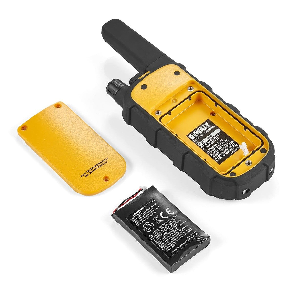 DeWalt DXFRS800-BCH6 2 Watt Heavy Duty Waterproof Shock Resistant Long Range Rechargeable Two-Way Radios with VOX (6 Pack with Gang Charger) - 8