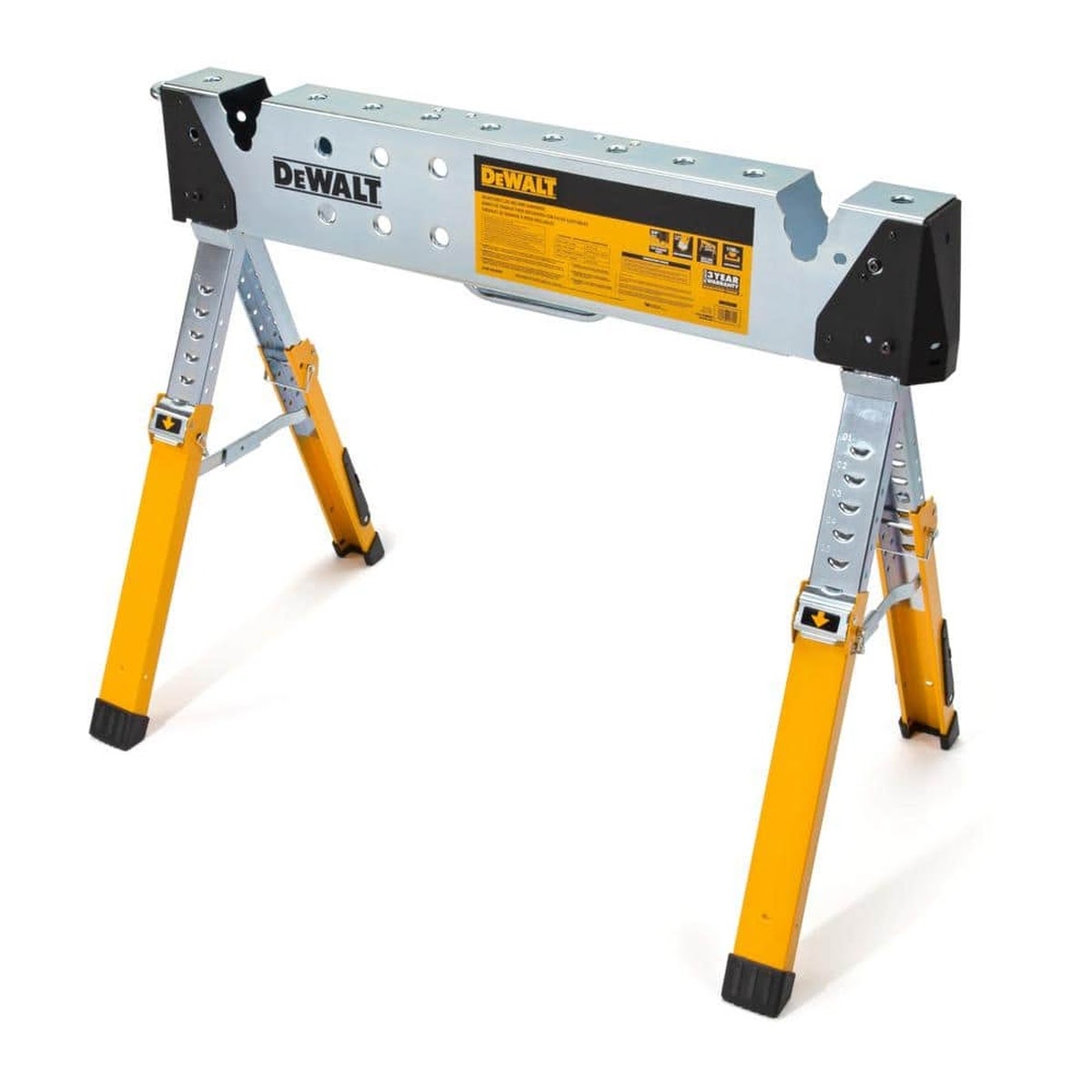 DeWalt DXMF3603WSH Adjustable Height Portable Steel Welding Sawhorse with Grounding Stud and V-Notches - 7