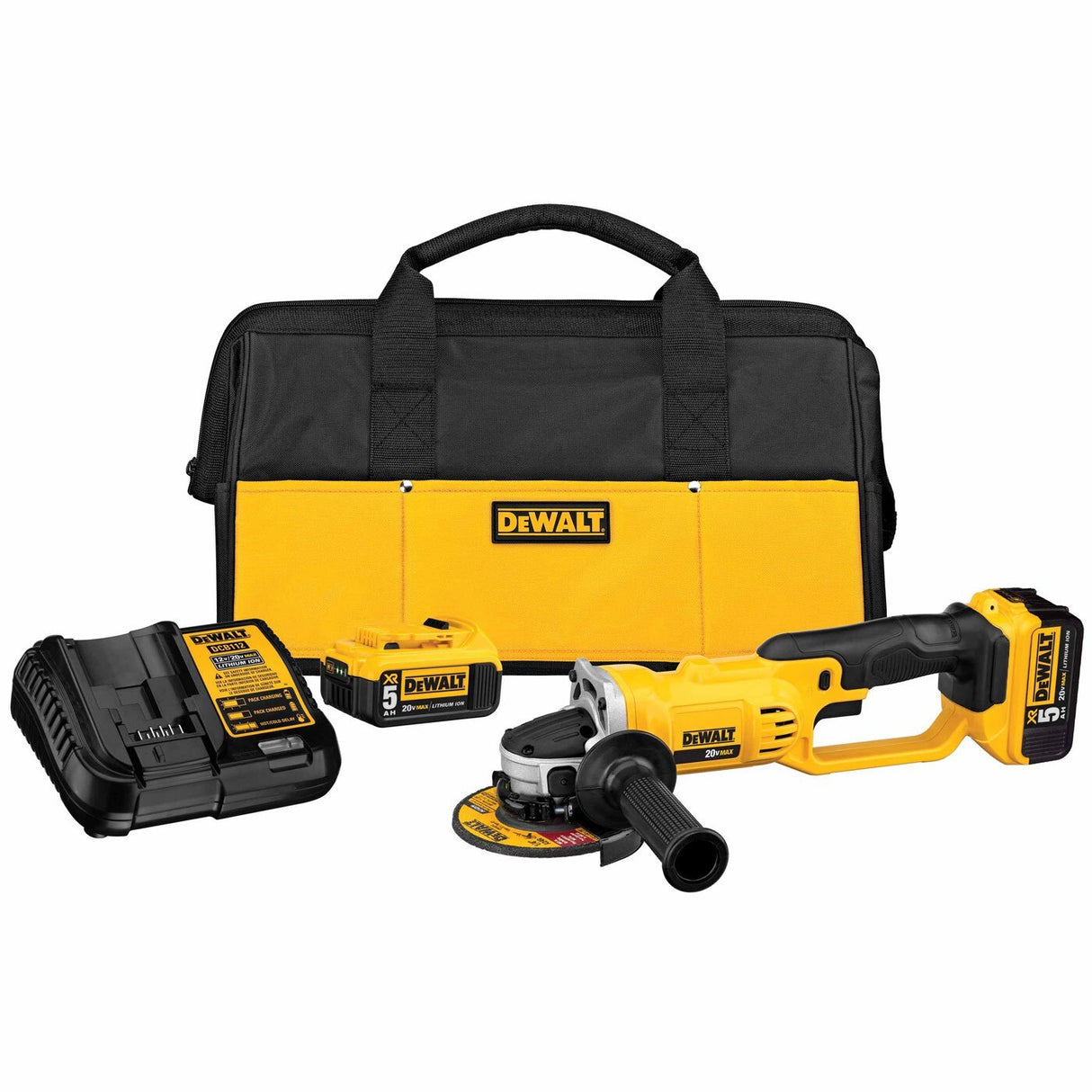 Dewalt DCG412P2 4-1/2"/ 5" 20V Max Li Ion Grinder Cut-Off Tool Kit (5.0 Ah)