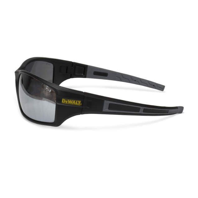 Dewalt DPG101-6D Auger Safety Glasses, Black Frame, Silver Mirror Lens - 4