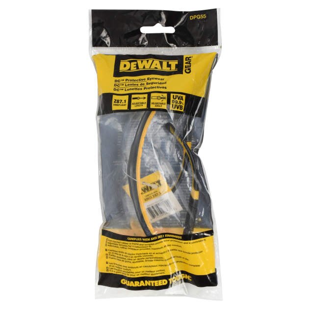 Dewalt DPG55-1D DC Safety Glasses, Black Frame, Clear Lens - 7