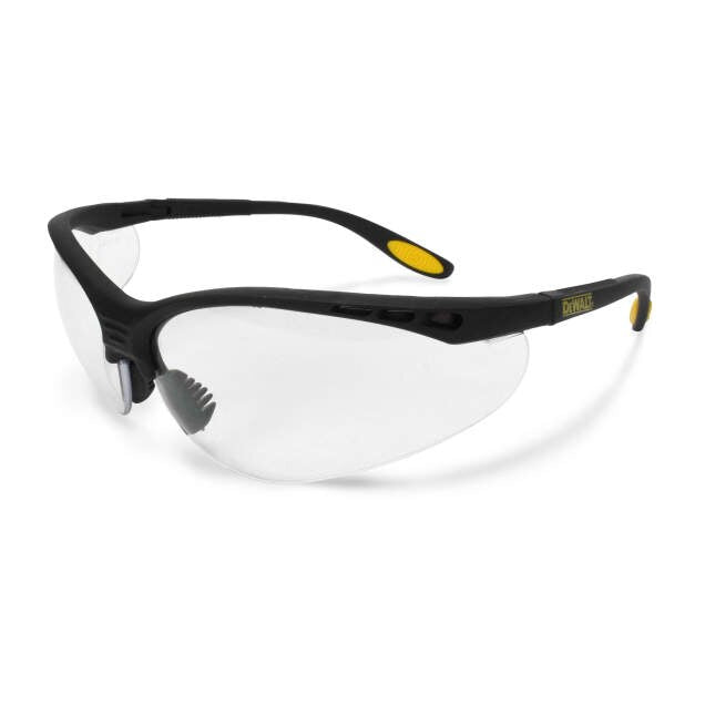 Dewalt DPG58-11D Reinforcer Safety Glasses, Black Frame, Clear Anti-Fog Lens