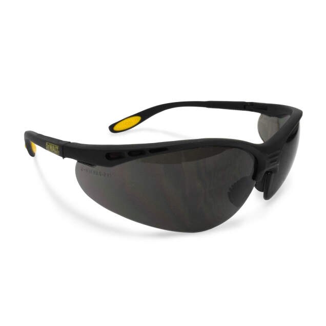 Dewalt DPG58-2D Reinforcer Safety Glasses, Black Frame, Smoke Lens - 2