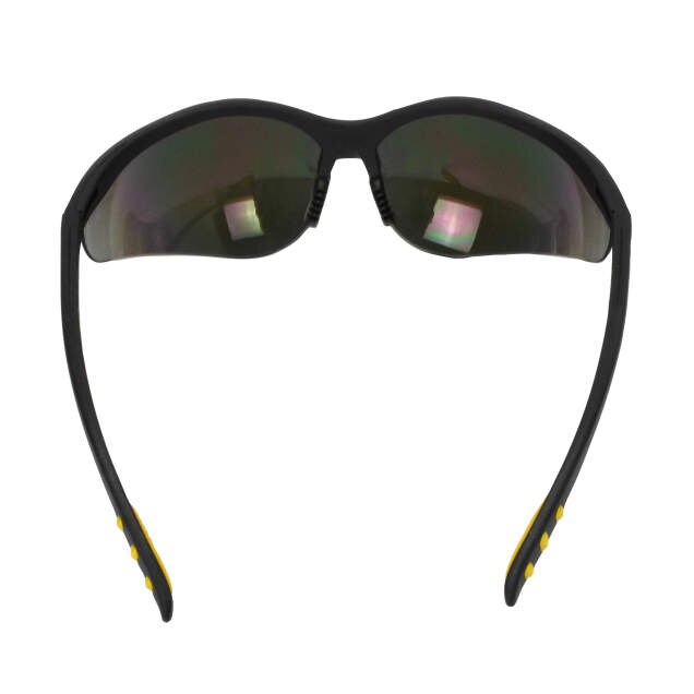 Dewalt DPG58-6D Reinforcer Safety Glasses, Black Frame, Fire Mirror Lens - 6