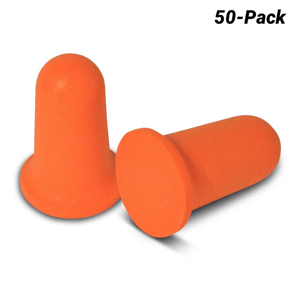 Dewalt DPG63BG50 Disposable Foam Earplugs, Bell, Uncorded, Orange, 50/Bag