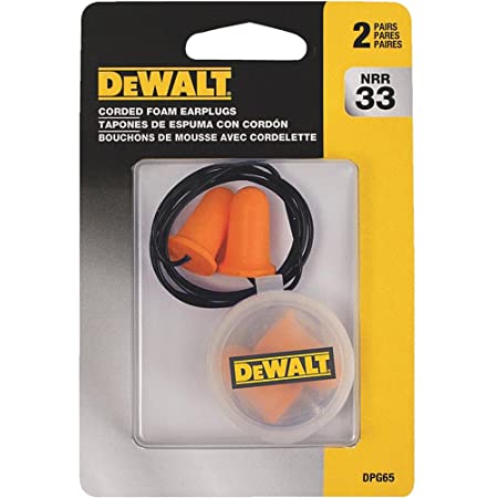 Dewalt DPG65TC2 Disposable Foam Earplugs, Bell, Corded, Orange, 5/Pack - 2