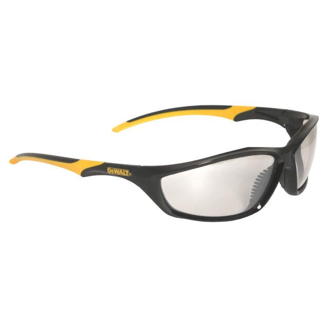 Dewalt DPG96-9D Router Safety Glasses, Black/Yellow Frame, I/O Lens