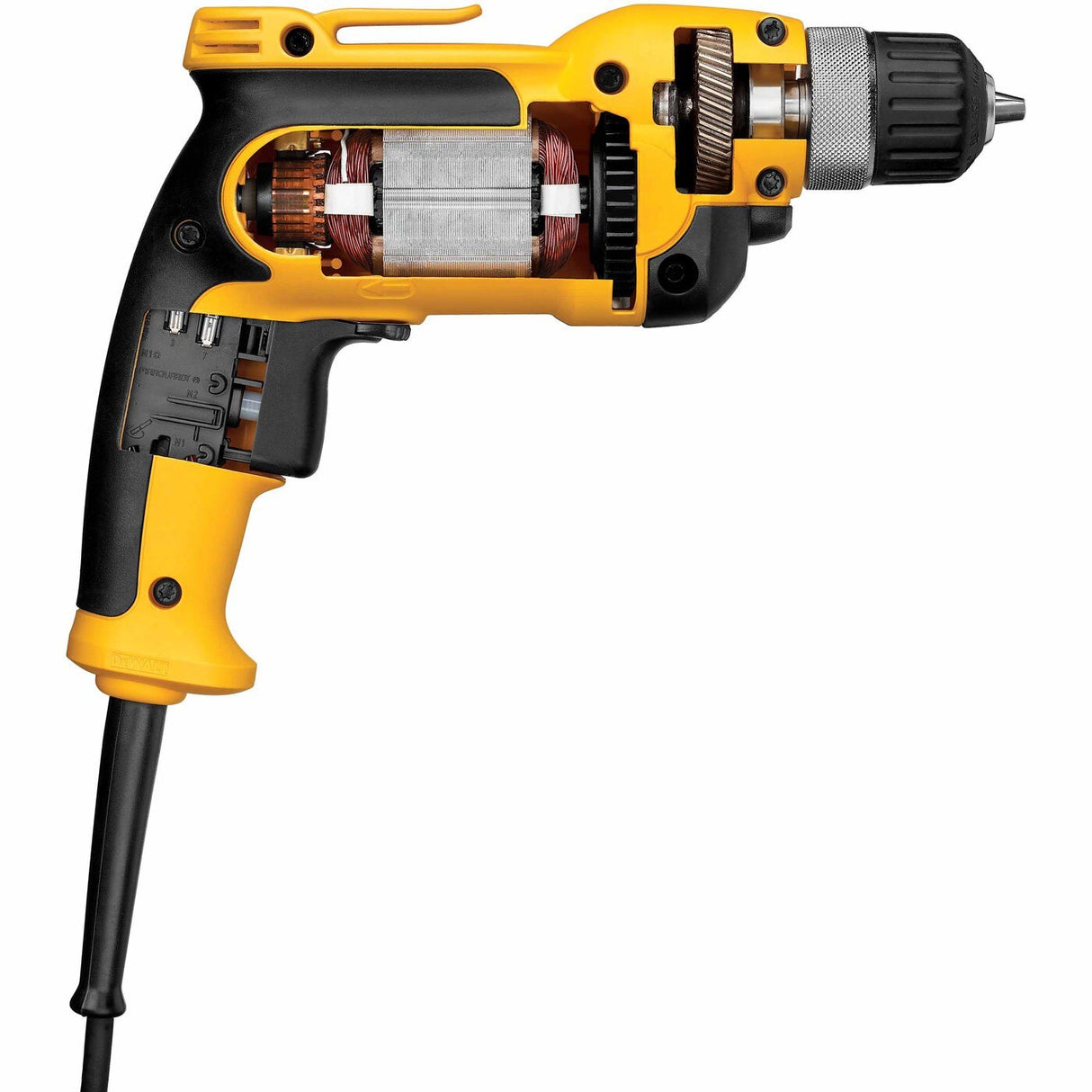 DeWalt DWD110K 3/8" Vsr Pistol Grip Drill Kit W/ Keyless Chuck 7.0 Amp - 6