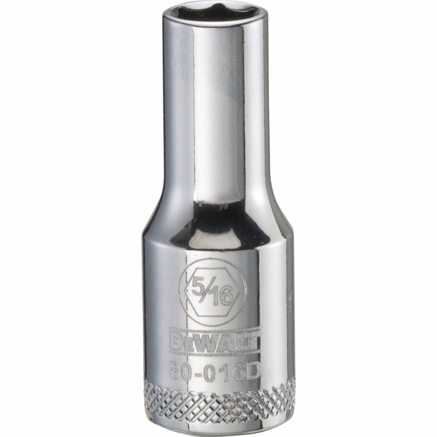DeWalt DWMT80016OSP Mechanics 6 Point 3/8 inch Drive Deep Socket 5/16 inch product shot for mechanic fastening and repair work