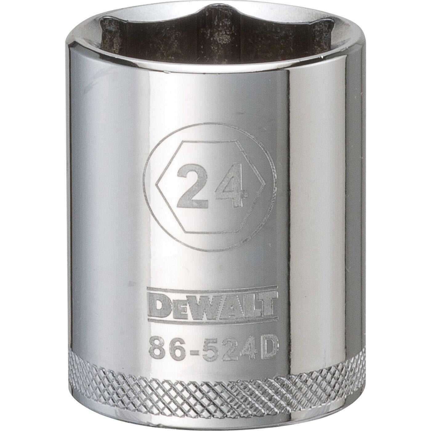 DeWalt DWMT86524OSP Mechanics 6 Point 1/2 Inch Drive Socket 24 mm chrome socket for automotive and shop fastening work