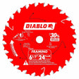 Diablo D0624X3 6-1/2" x 24-Tooth Framing Saw Blade Pro Bulk Pack (3-Pack)
