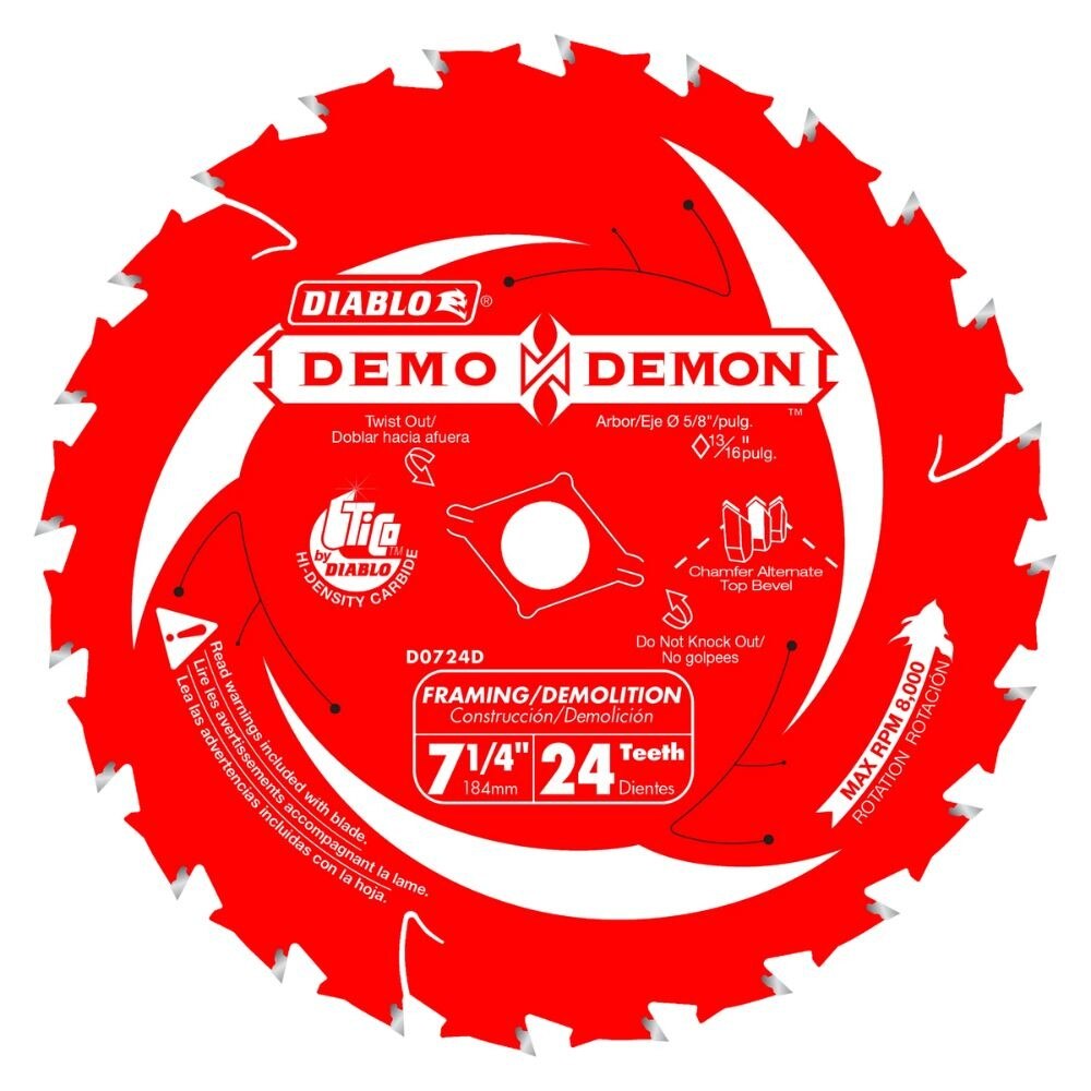 Diablo D0724DA 7-1/4" Demo Demon Circular Saw Blade