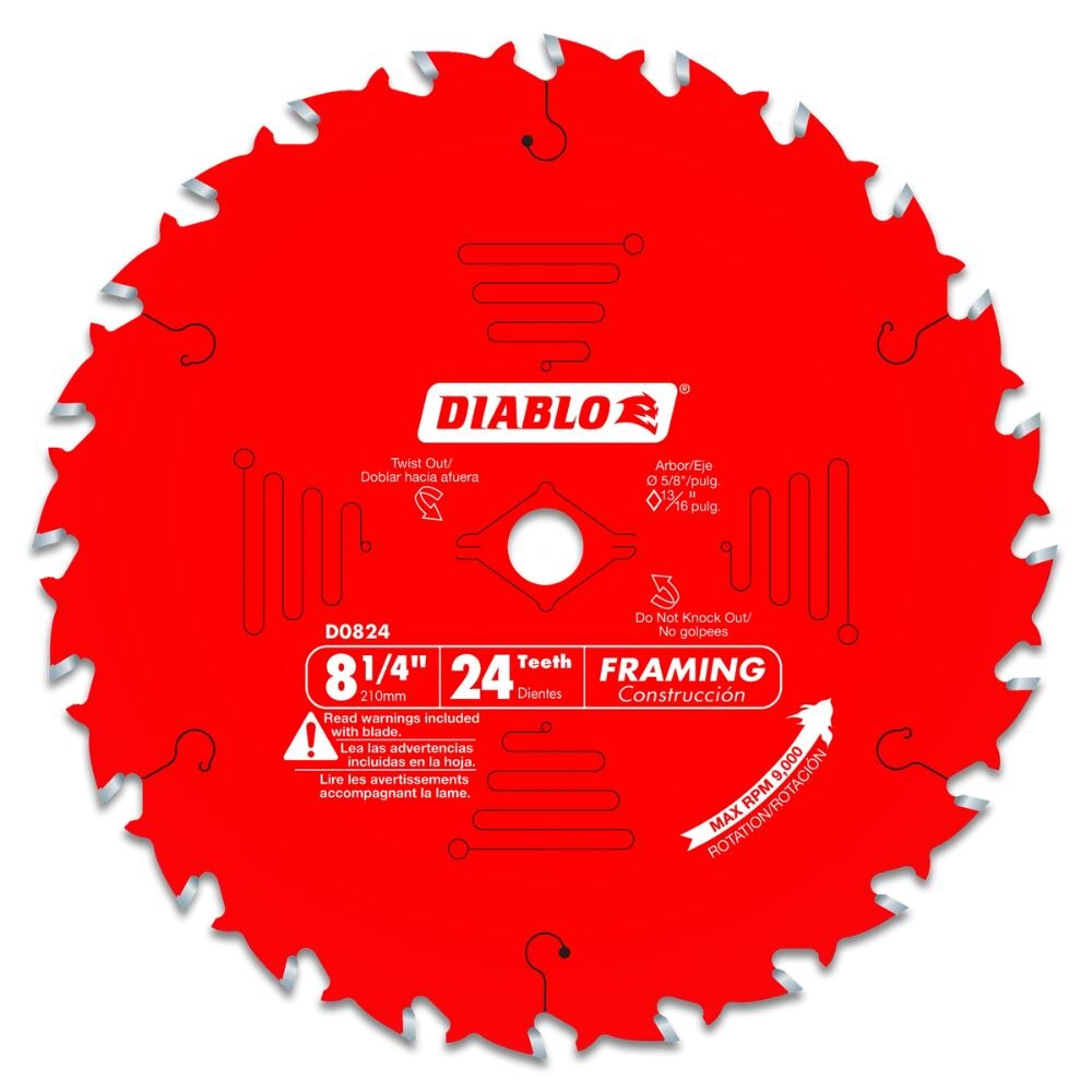 Diablo D0824X 8-1/4" x 24 Framing Saw Blade