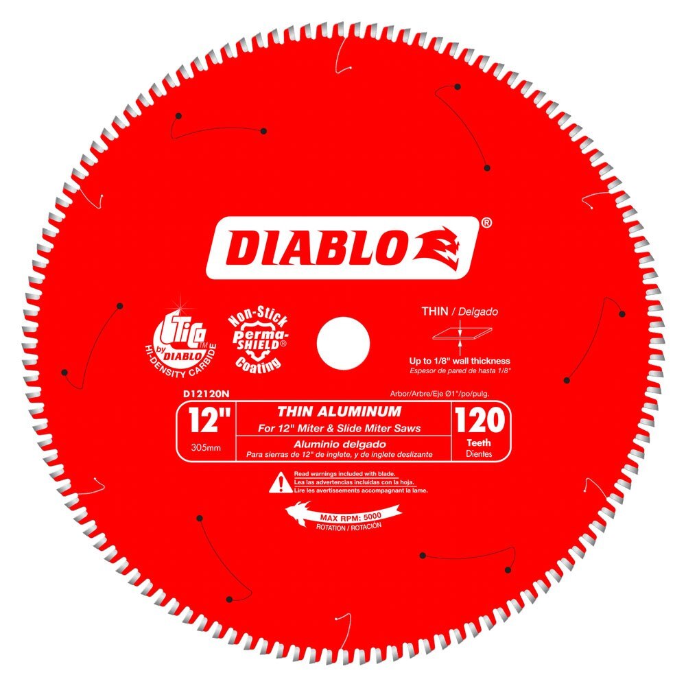 Diablo D12120N 12" x 120 Tooth Thin Aluminum Cutting Saw Blade