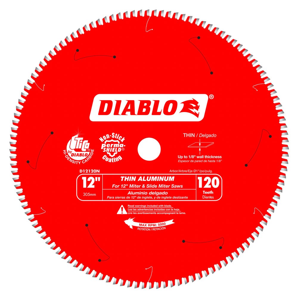 Diablo D12120N 12" x 120 Tooth Thin Aluminum Cutting Saw Blade