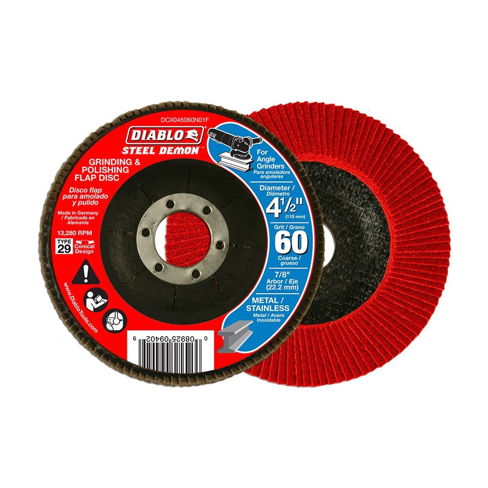 Diablo DCX045060N01F 4-1/2" Steel Demon Flap Disc 60 Grit - Type 29