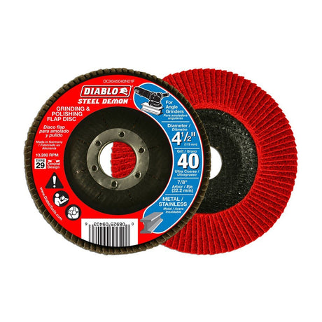 Diablo DCX045080N01F 4-1/2" Steel Demon Flap Disc 80 Grit - Type 29