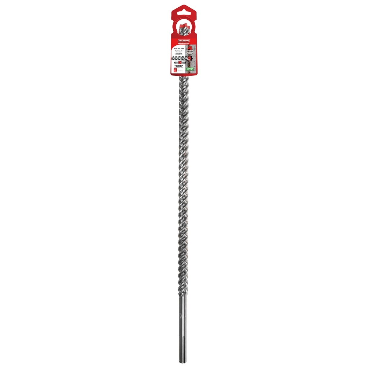 Diablo DMAMX1145 3/4" x 24" x 29" Rebar Demon SDS-Max 4-Cutter Full Carbide Head Hammer Drill Bit - 2