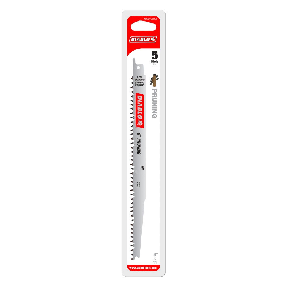 Diablo DS0905FG5 9" Fleam Ground Recip Blade for Pruning, 5 Pack - 2
