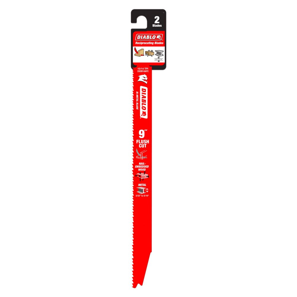Diablo DS0914AFC2 9" Flush Cut Recip Blade, 2 Pack - 2