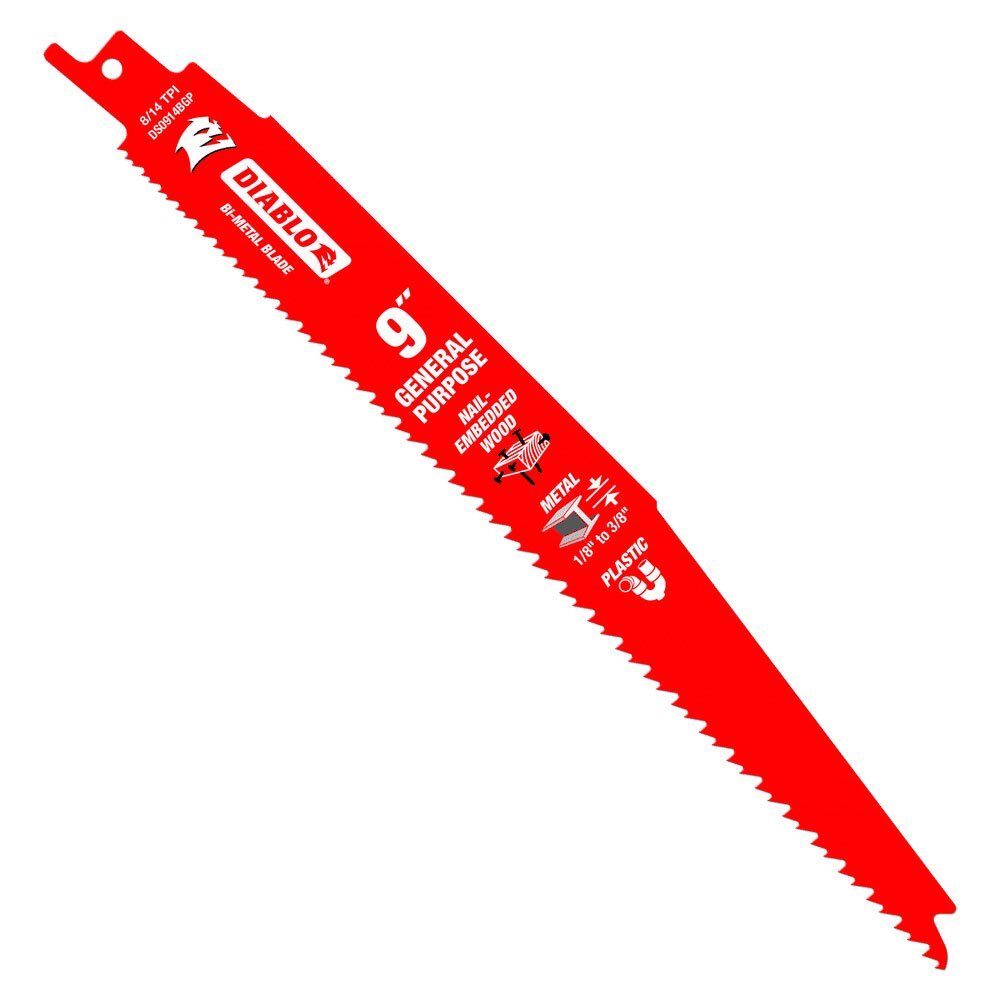 Diablo DS0914BGP25 9" Recip for Nail-Embedded Wood, Metal, & Plastic, 25 Pack