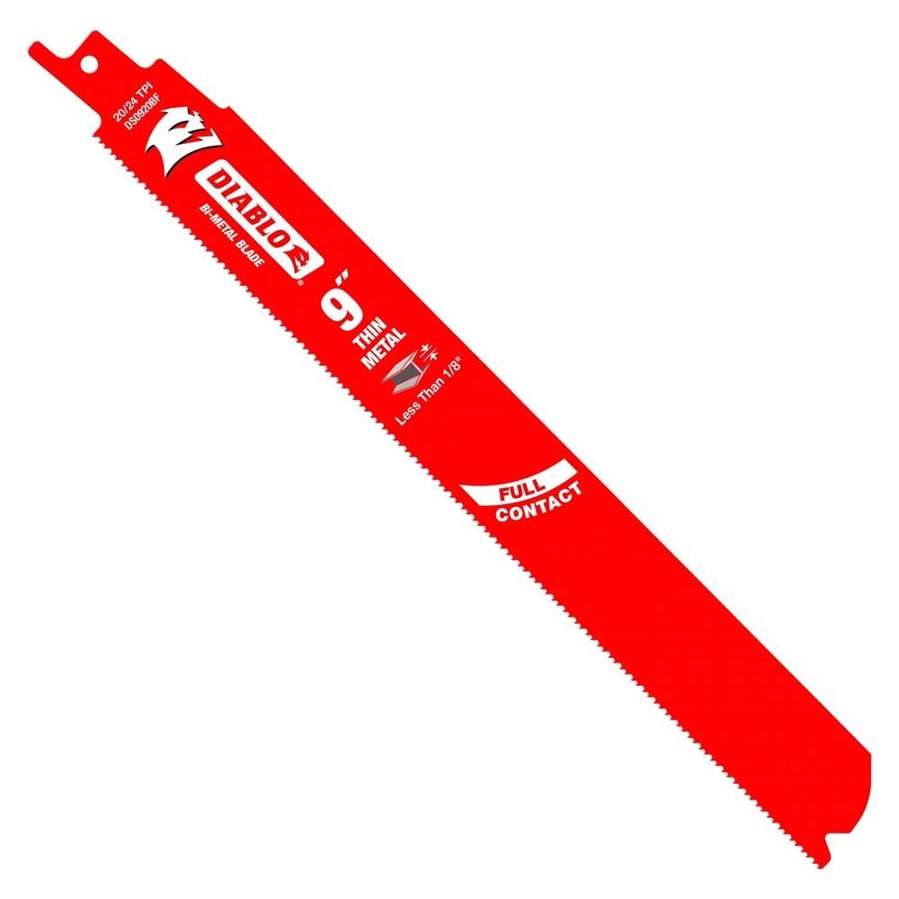 Diablo DS0920BF15 9 in. Bi-Metal Recip Blade for Thin Metal (15 Pack)