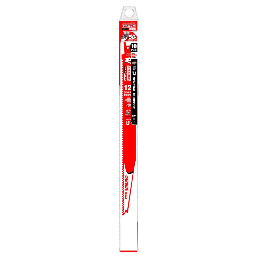 Diablo DS1209CGP10 12" Demo Demon Carbide General Purpose Recip (10 pk) - 2