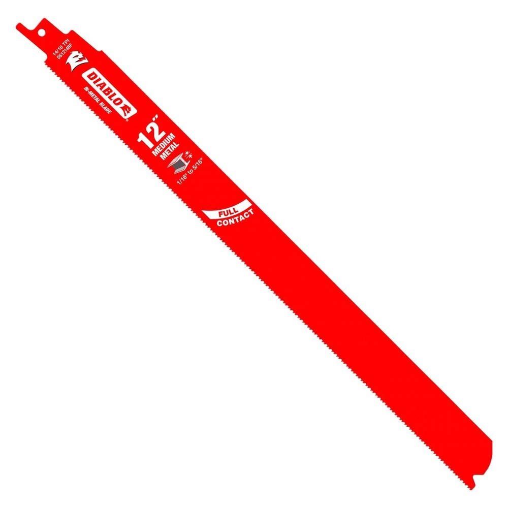 Diablo DS1214BF15 12 in. Bi-Metal Recip Blade for Medium Metal Cutting (15-Pack) - Superior Performance and Durability