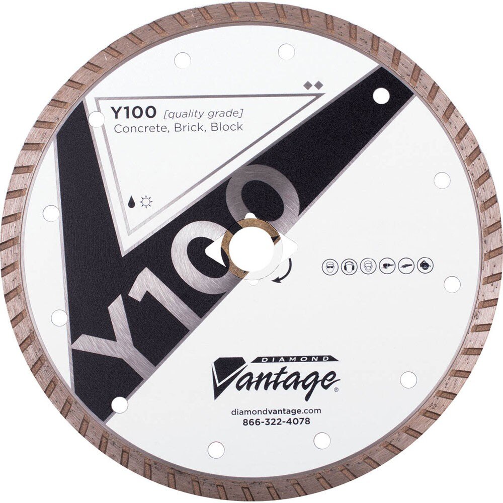 Diamond Vantage 0408CDZBY1-2 4" X .080" X 7/8-5/8 General Purpose, Turbo Rim Blade
