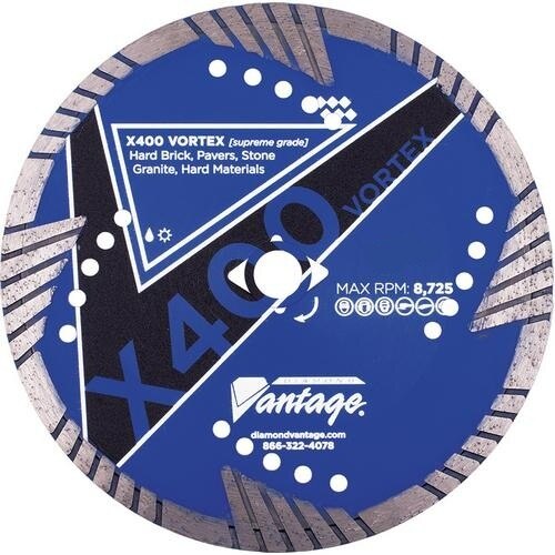 Diamond Vantage 0709UDZBX4-1 7" X .095" X U/A Hard Materials, Supreme Grade, Vortex Blade