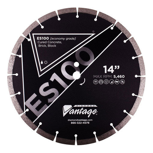 Diamond Vantage 1412ESI 14" X .125" X 1/20mm Conc/Mas, Segmented Blade