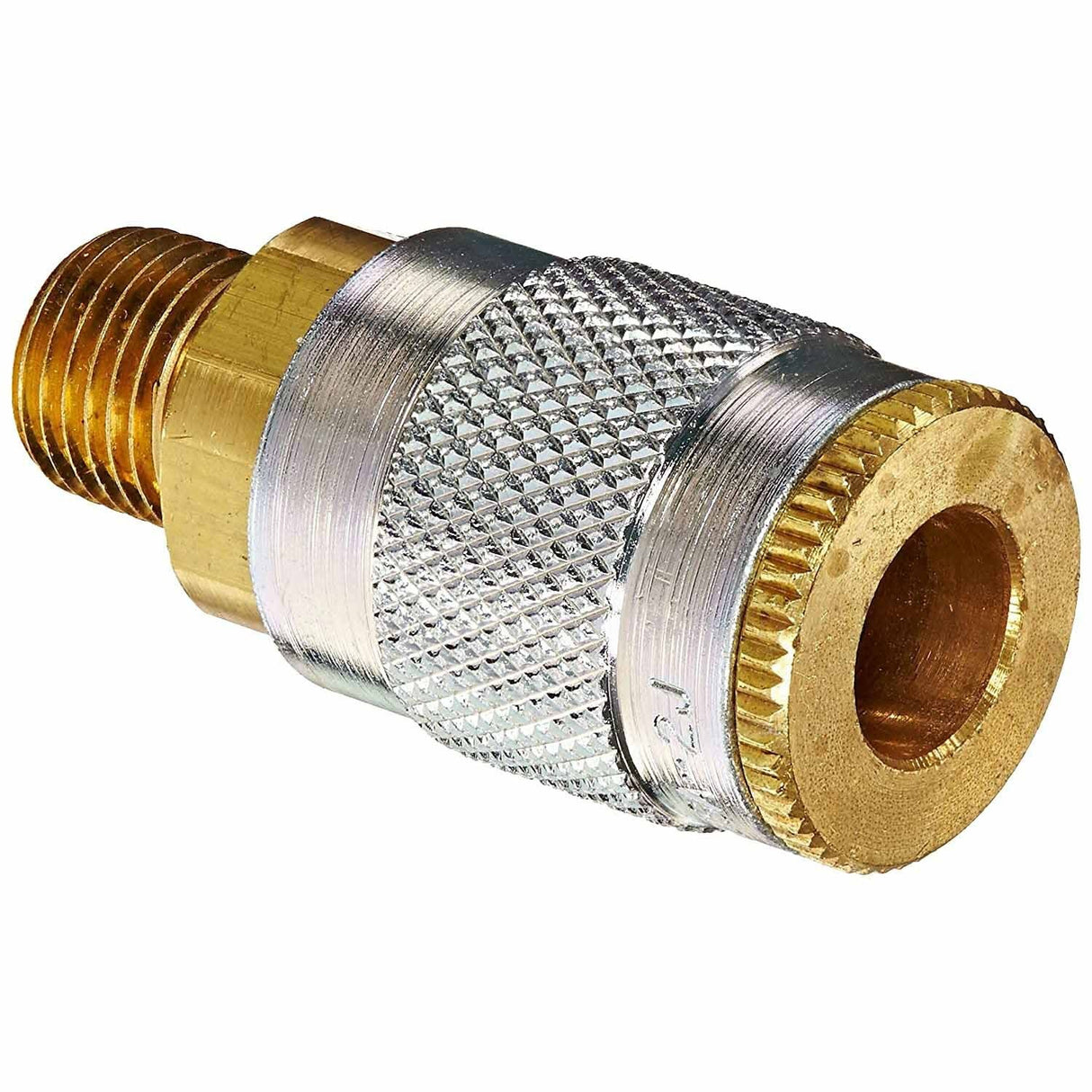 Dixon 2JM2-B Coupler 1/4" T Design x 1/4" MNPT Steel Brass Automotive Pneumatic J Series