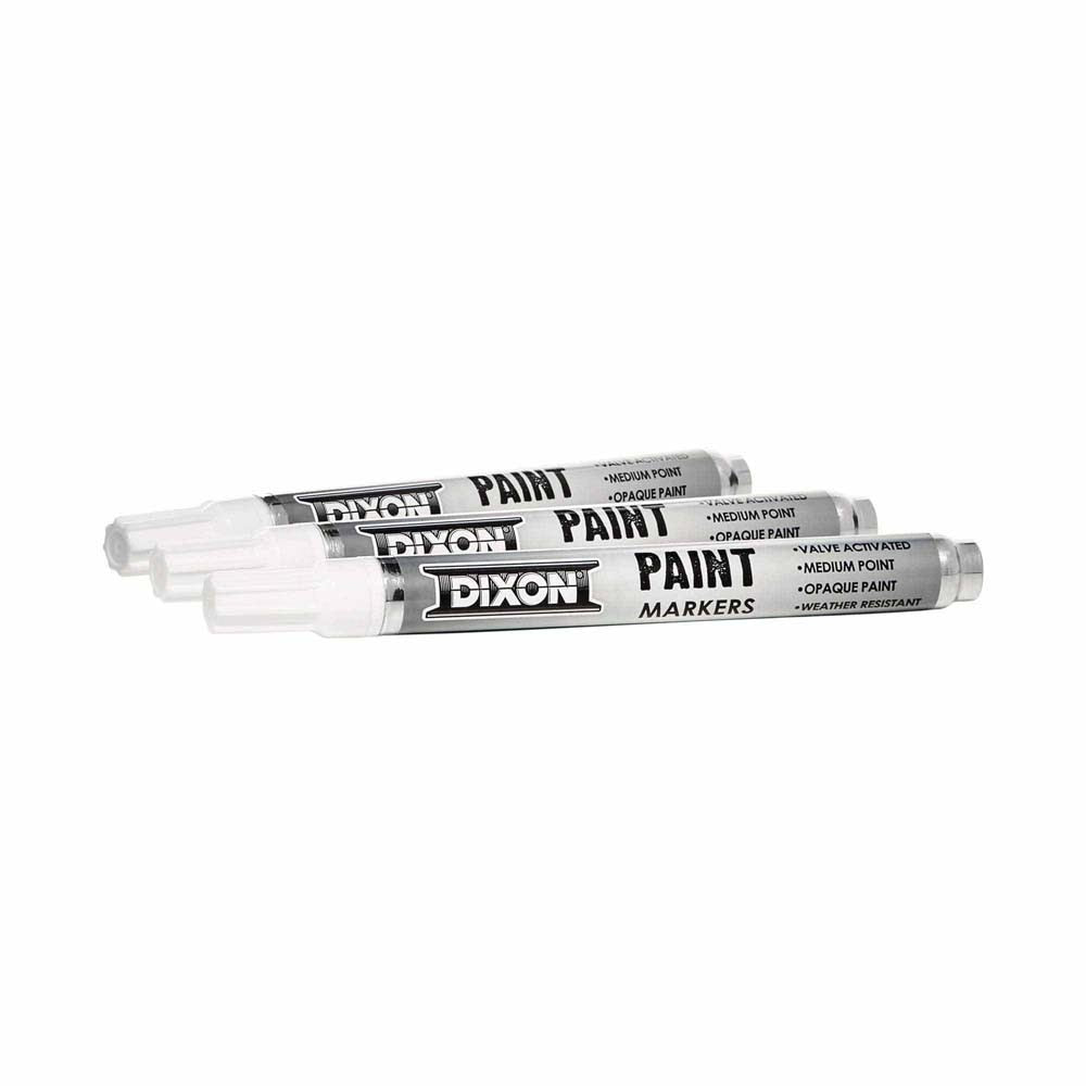 Dixon Ticonderoga X80229 Valve-Action Medium Tip White Oil-Based Paint Marker (12 Pack) - 4